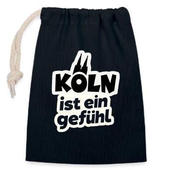 Cologne is a feeling Cologne cathedral - Closable cotton gift bag (14x20cm) - navy - Front
