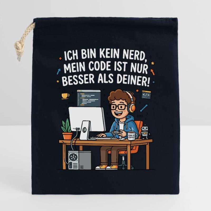 Coder Humor Programmierer Spruch Verschließbarer Geschenkbeutel aus Baumwolle (14x20cm)