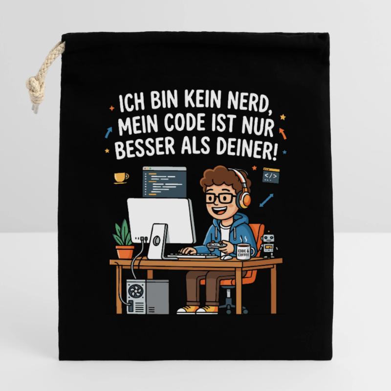 Coder Humor Programmierer Spruch Verschließbarer Geschenkbeutel aus Baumwolle (14x20cm)