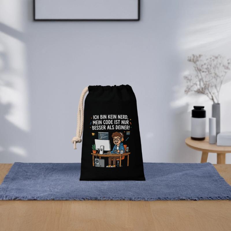 Coder Humor Programmierer Spruch Verschließbarer Geschenkbeutel aus Baumwolle (14x20cm)