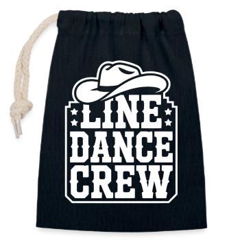 Line Dance Cowboy Crew - Verschließbarer Geschenkbeutel aus Baumwolle (14x20cm) - Navy - Vorne