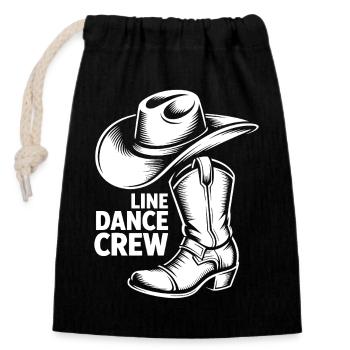 Line Dance Crew Cowboy Boots - Closable cotton gift bag (14x20cm) - black - Front