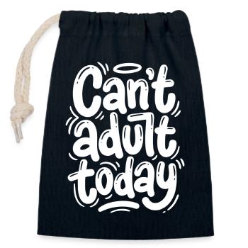 Cant adult today - Closable cotton gift bag (14x20cm) - navy - Front