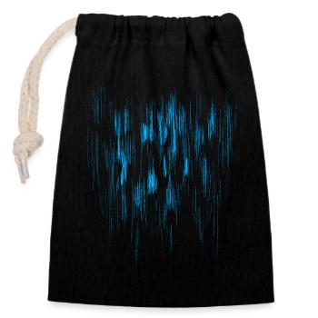 Background Abstract / BLUE - Closable cotton gift bag (14x20cm) - black - Front