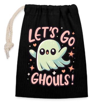 Let’s Go Ghouls Halloween - Sac cadeau en coton avec cordon (14 x 20 cm) - noir - Devant