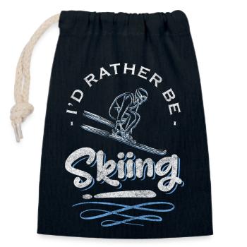 Snowboarden Berg Hobby - Verschließbarer Geschenkbeutel aus Baumwolle (14x20cm) - Navy - Vorne