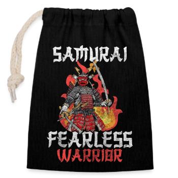 Fighter Sword Courage Katana - Closable cotton gift bag (14x20cm) - black - Front