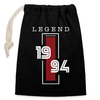 Légende du 30e anniversaire depuis 1994 - Sac cadeau en coton avec cordon (14 x 20 cm) - noir - Devant
