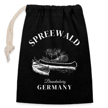 Spreewald, Germany, Brandenburg, Lübbenau, Germany - Closable cotton gift bag (14x20cm) - black - Front