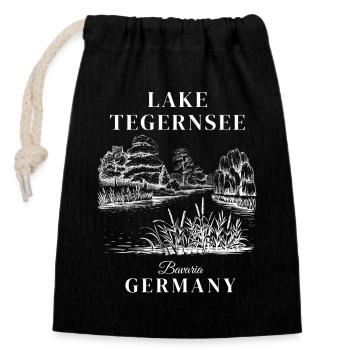 Lake Tegernsee Bavaria Germany - Verschließbarer Geschenkbeutel aus Baumwolle (14x20cm) - Schwarz - Vorne