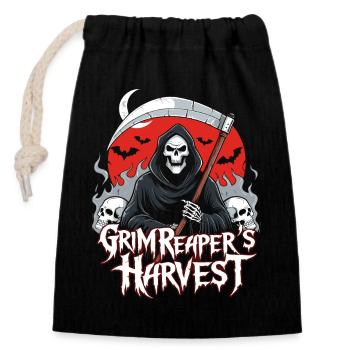 Grim Reaper Harvest - Closable cotton gift bag (14x20cm) - black - Front