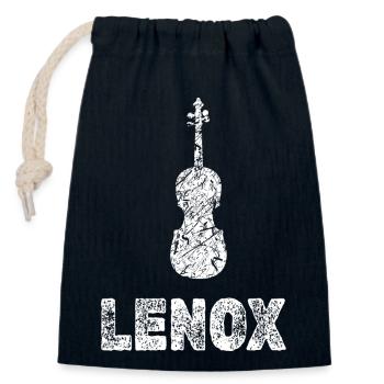 Lenox en tant qu’alto - Sac cadeau en coton avec cordon (14 x 20 cm) - bleu marine - Devant