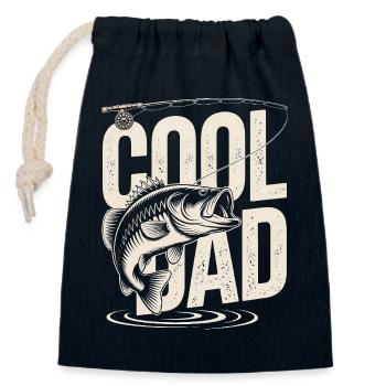 Cool Dad Fishing - Closable cotton gift bag (14x20cm) - navy - Front