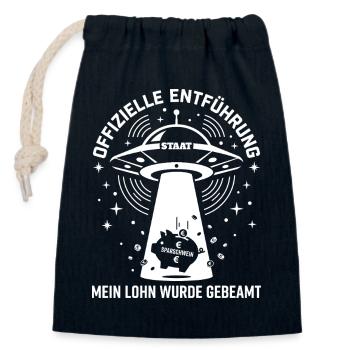 Offizielle Entführung Staat UFO Beamt Mein Lohn - Verschließbarer Geschenkbeutel aus Baumwolle (14x20cm) - Navy - Vorne