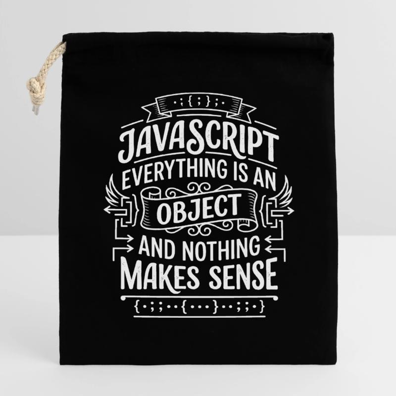 JavaScript : Tout est un objet Sac cadeau en coton avec cordon (14 x 20 cm)