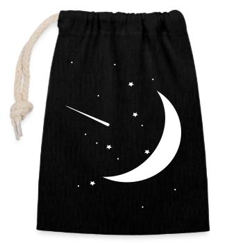  Night Sky - Closable cotton gift bag (14x20cm) - black - Front