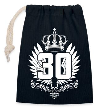30TH BIRTHDAY 30 YEARS - Closable cotton gift bag (14x20cm) - navy - Front