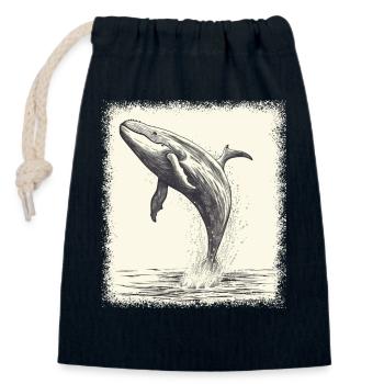 Drinking Hawaiiantribal Birthday Whale Shark - Closable cotton gift bag (14x20cm) - navy - Front