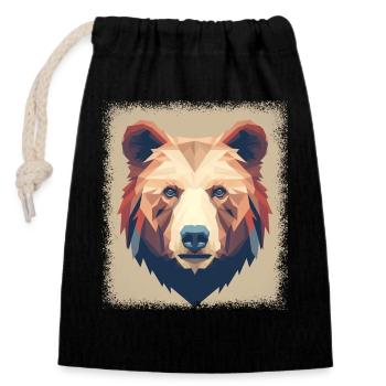 Anniversaire Grumbler Cadeau génial Bday Panda Bear - Sac cadeau en coton avec cordon (14 x 20 cm) - noir - Devant