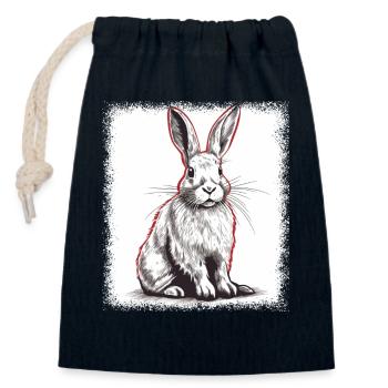 Chemise de Pâques Pâques pour les filles Dictons géniaux - Sac cadeau en coton avec cordon (14 x 20 cm) - bleu marine - Devant