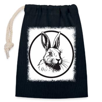 asian sayings bear christian easter bunny tooth - Verschließbarer Geschenkbeutel aus Baumwolle (14x20cm) - Navy - Vorne