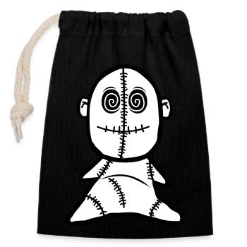 Voodoo Doll - Closable cotton gift bag (14x20cm) - black - Front