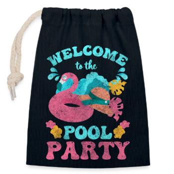 Pool Celebrations Recreation Alcohol - Closable cotton gift bag (14x20cm) - navy - Front