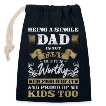 Parents Solo Sarcasm - Closable cotton gift bag (14x20cm) - navy - Front