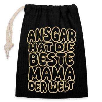 Dire Ansgar - Sac cadeau en coton avec cordon (14 x 20 cm) - noir - Devant