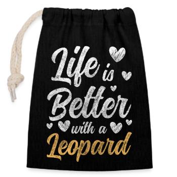 Predator danger - Closable cotton gift bag (14x20cm) - black - Front