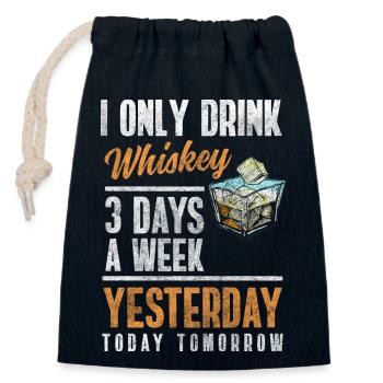 Whiskey Genuss Männer Rauchig - Verschließbarer Geschenkbeutel aus Baumwolle (14x20cm) - Navy - Vorne
