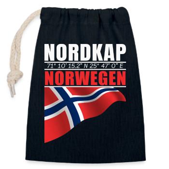 North cape - Closable cotton gift bag (14x20cm) - navy - Front
