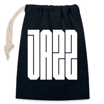 Jazz Block Typography - Closable cotton gift bag (14x20cm) - navy - Front