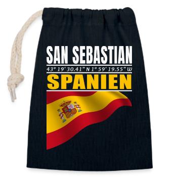 San Sebastian - Verschließbarer Geschenkbeutel aus Baumwolle (14x20cm) - Navy - Vorne