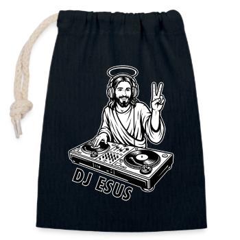 DJ ESUS – Lustiges Jesus-Musik-Meme - Verschließbarer Geschenkbeutel aus Baumwolle (14x20cm) - Navy - Vorne