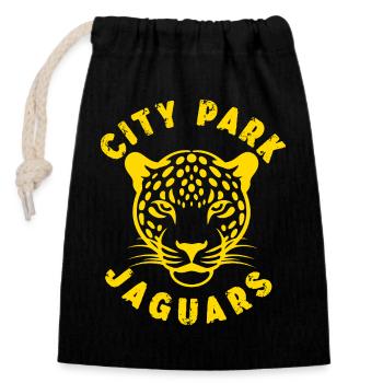 city Park Jaguars - Closable cotton gift bag (14x20cm) - black - Front