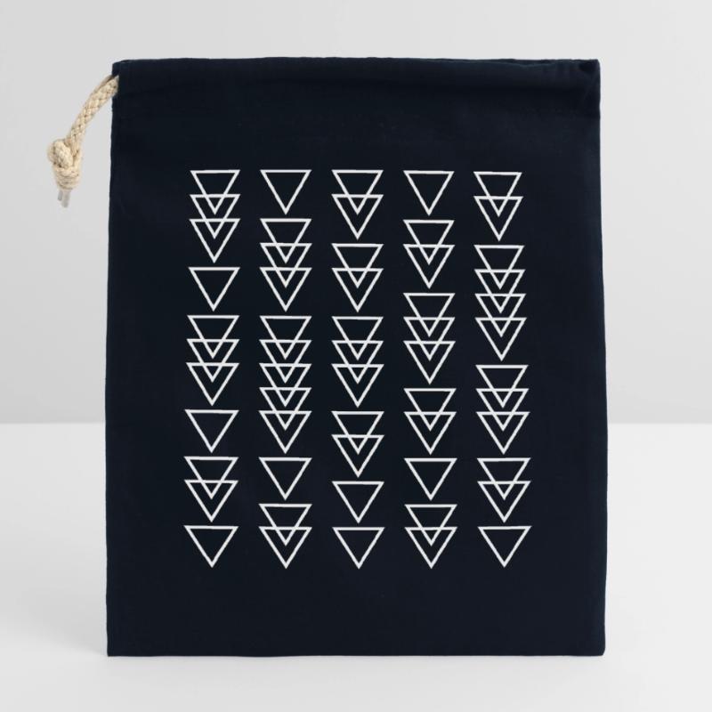 Triangular Cascade Closable cotton gift bag (14x20cm)