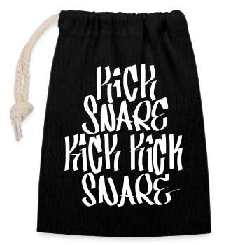 Rythme hip-hop - Sac cadeau en coton avec cordon (14 x 20 cm) - noir - Devant
