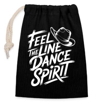 Country Dance Vibe - Closable cotton gift bag (14x20cm) - black - Front