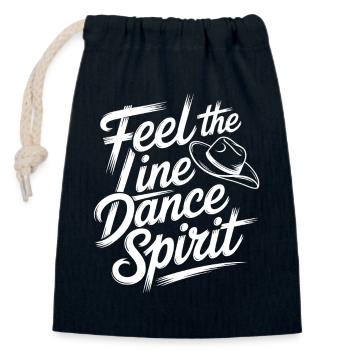 Spüre den Line Dance Spirit - Verschließbarer Geschenkbeutel aus Baumwolle (14x20cm) - Navy - Vorne