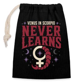 Venus-zeichen Venus-astrologie - Verschließbarer Geschenkbeutel aus Baumwolle (14x20cm) - Schwarz - Vorne