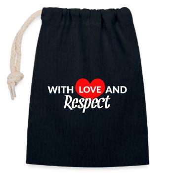Respect Acceptance Tolerance Recognition Validity - Closable cotton gift bag (14x20cm) - navy - Front