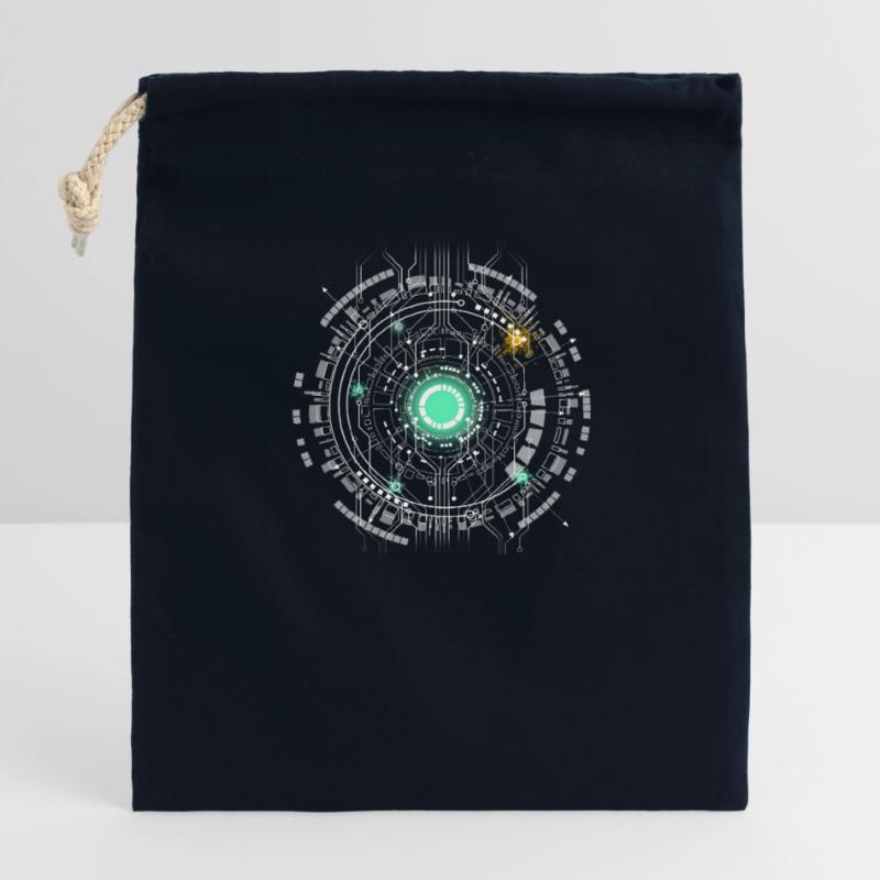 nerd CPU core computer code pc platine raumschiff Verschließbarer Geschenkbeutel aus Baumwolle (14x20cm)