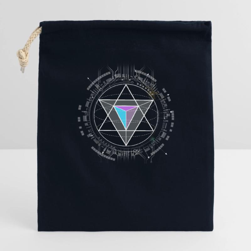 nerd CPU pyramide illuminati game wow hacker code Verschließbarer Geschenkbeutel aus Baumwolle (14x20cm)