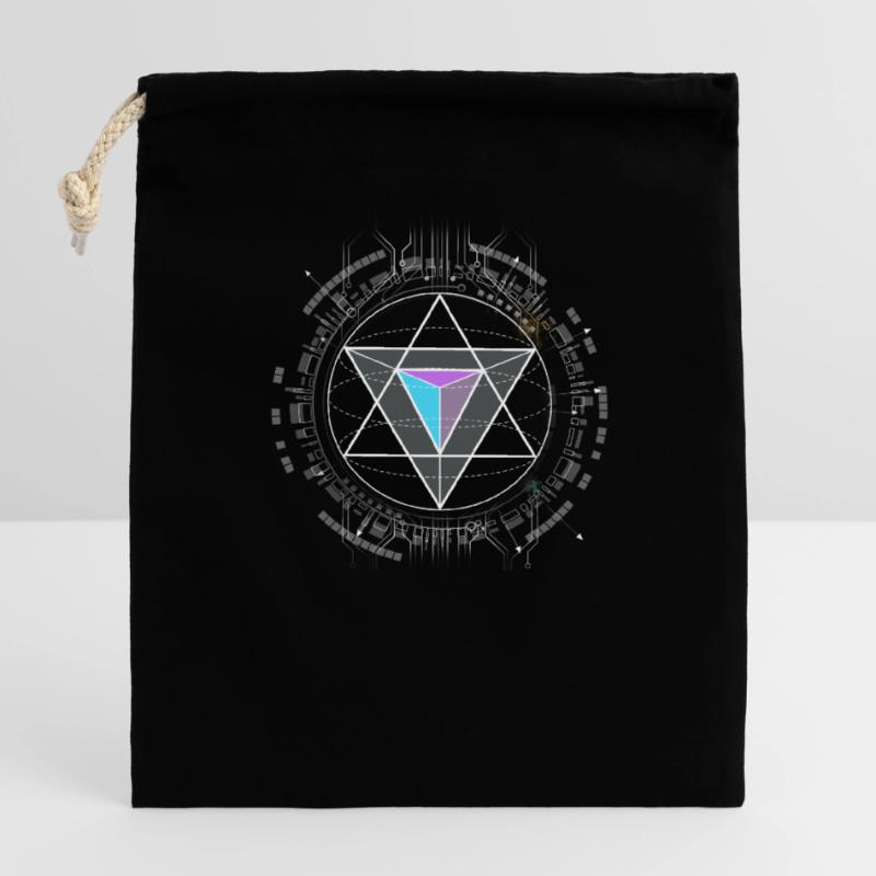 nerd CPU pyramide illuminati game wow hacker code Verschließbarer Geschenkbeutel aus Baumwolle (14x20cm)