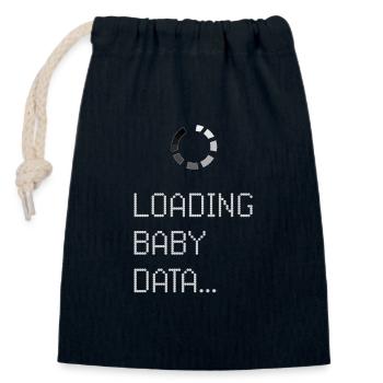 Loading Baby Data - Verschließbarer Geschenkbeutel aus Baumwolle (14x20cm) - Navy - Vorne