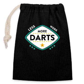 Darts - Closable cotton gift bag (14x20cm) - black - Front