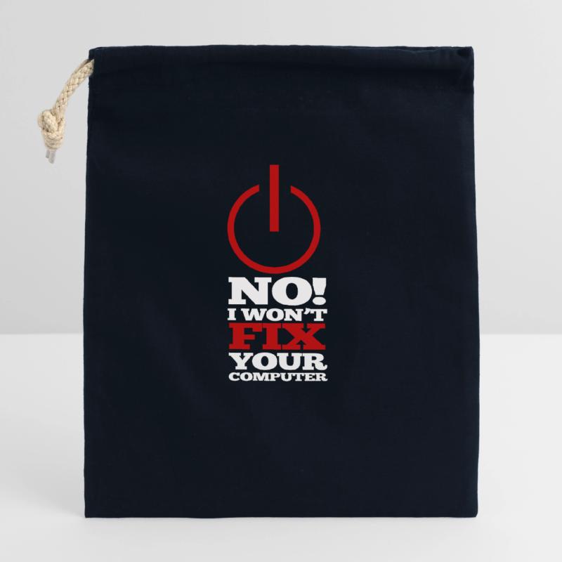 Programme d’ordinateur Code Nerd Script Hacker Sac cadeau en coton avec cordon (14 x 20 cm)