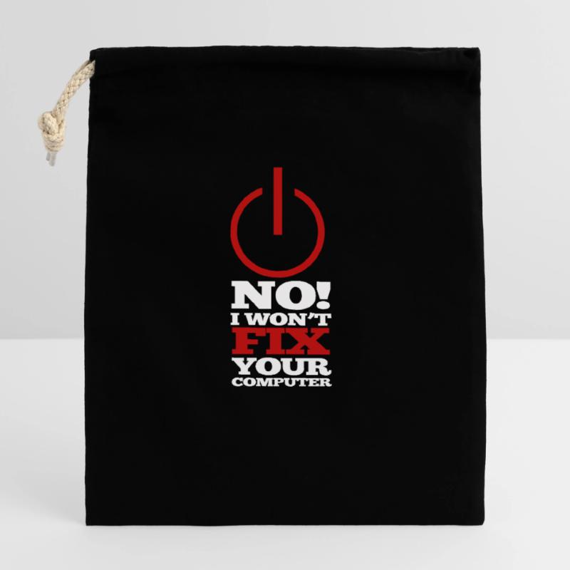 Programme d’ordinateur Code Nerd Script Hacker Sac cadeau en coton avec cordon (14 x 20 cm)