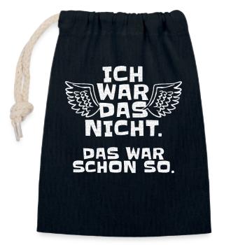 Ich Wars Nicht Das War Schon So Ironie Sarkasmus - Verschließbarer Geschenkbeutel aus Baumwolle (14x20cm) - Navy - Vorne